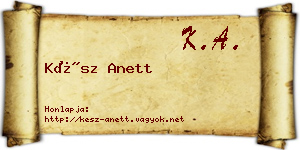 Kész Anett névjegykártya